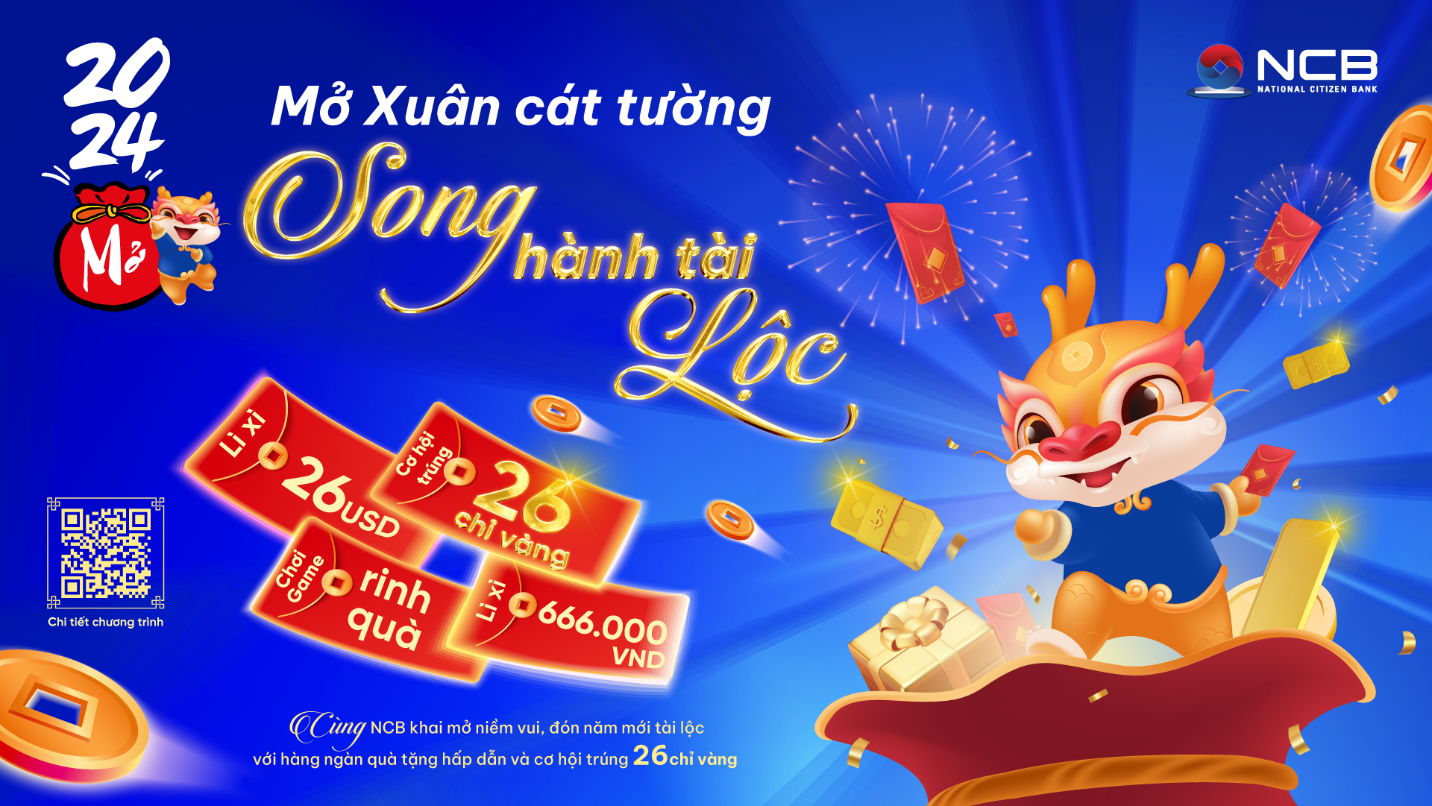 Tưng bừng chào Tết, chơi game trúng vàng trên ứng dụng ngân hàng NCB iziMobile - Ảnh 2.