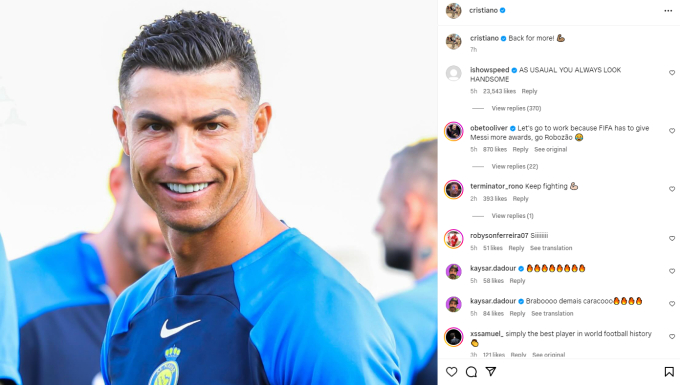 Ronaldo có thông điệp đầu tiên sau khi Messi giành danh hiệu &quot;tranh cãi nhất sự nghiệp&quot; - Ảnh 2.