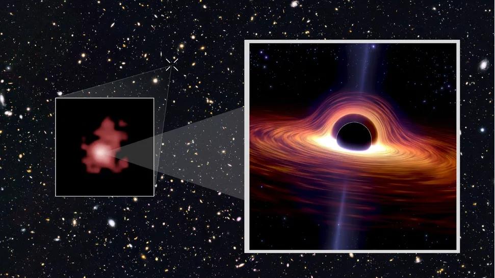 Lỗ đen quái vật 13 tỉ năm tuổi đã &quot;chạm đến&quot; Trái Đất- Ảnh 1.