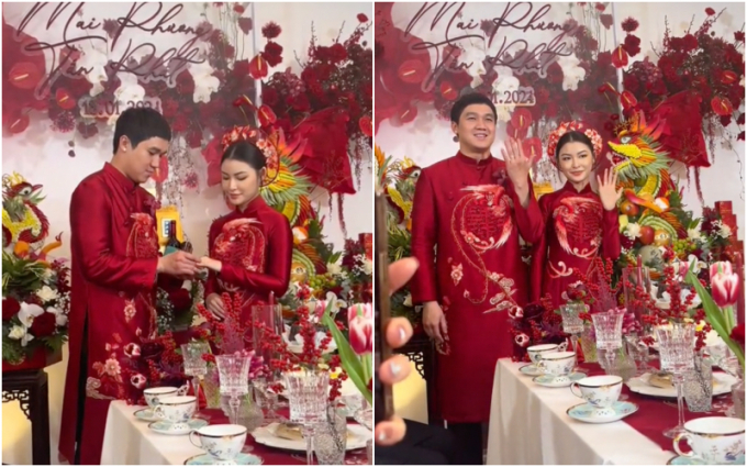 Đám hỏi em gái Linda Ngô: Cô dâu 2k2 visual rạng rỡ, nhận 10 cây vàng làm của hồi môn - Ảnh 2.