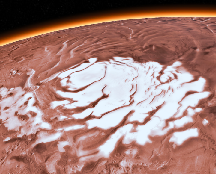 Nước đóng băng trên sao Hỏa có thể lấp đầy biển Đỏ - Ảnh 1.