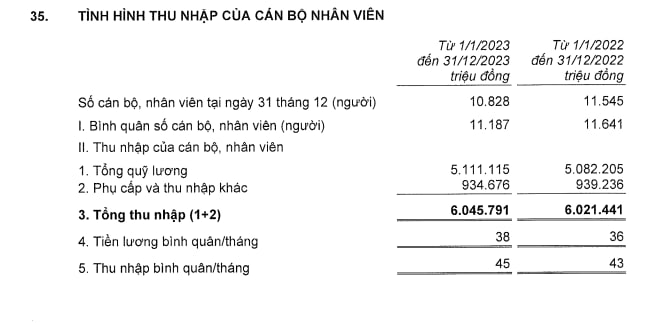 Nhân sự Techcombank có thu nhập bình quân 540 triệu đồng trong năm 2023, gấp 2,5 lần sau 10 năm  - Ảnh 2.