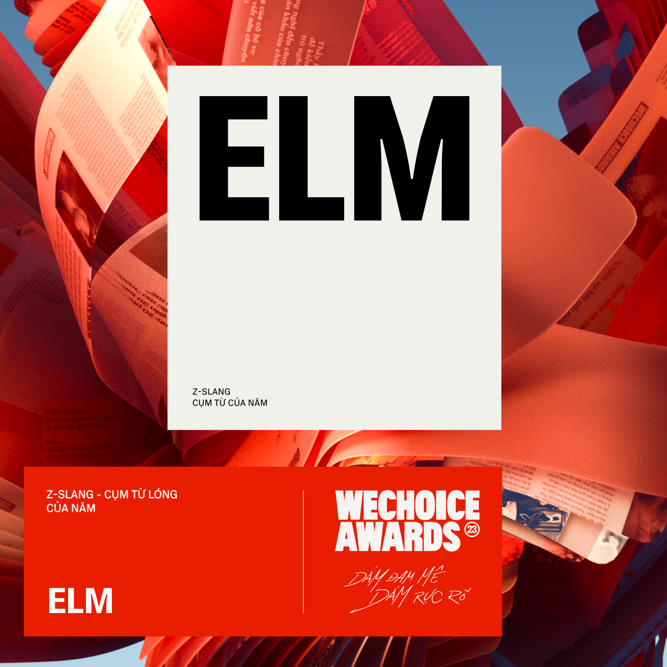 “Elm” chiến thắng hạng mục Z-Slang tại WeChoice Awards 2023, trở thành từ lóng viral nhất- Ảnh 1.