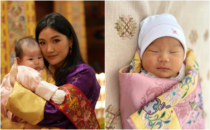 Vợ chồng hoàng hậu &quot;vạn người mê&quot; của Bhutan đăng ảnh gia đình mừng năm mới, tiểu công chúa 3 tháng tuổi lập tức &quot;chiếm spotlight&quot; - Ảnh 2.