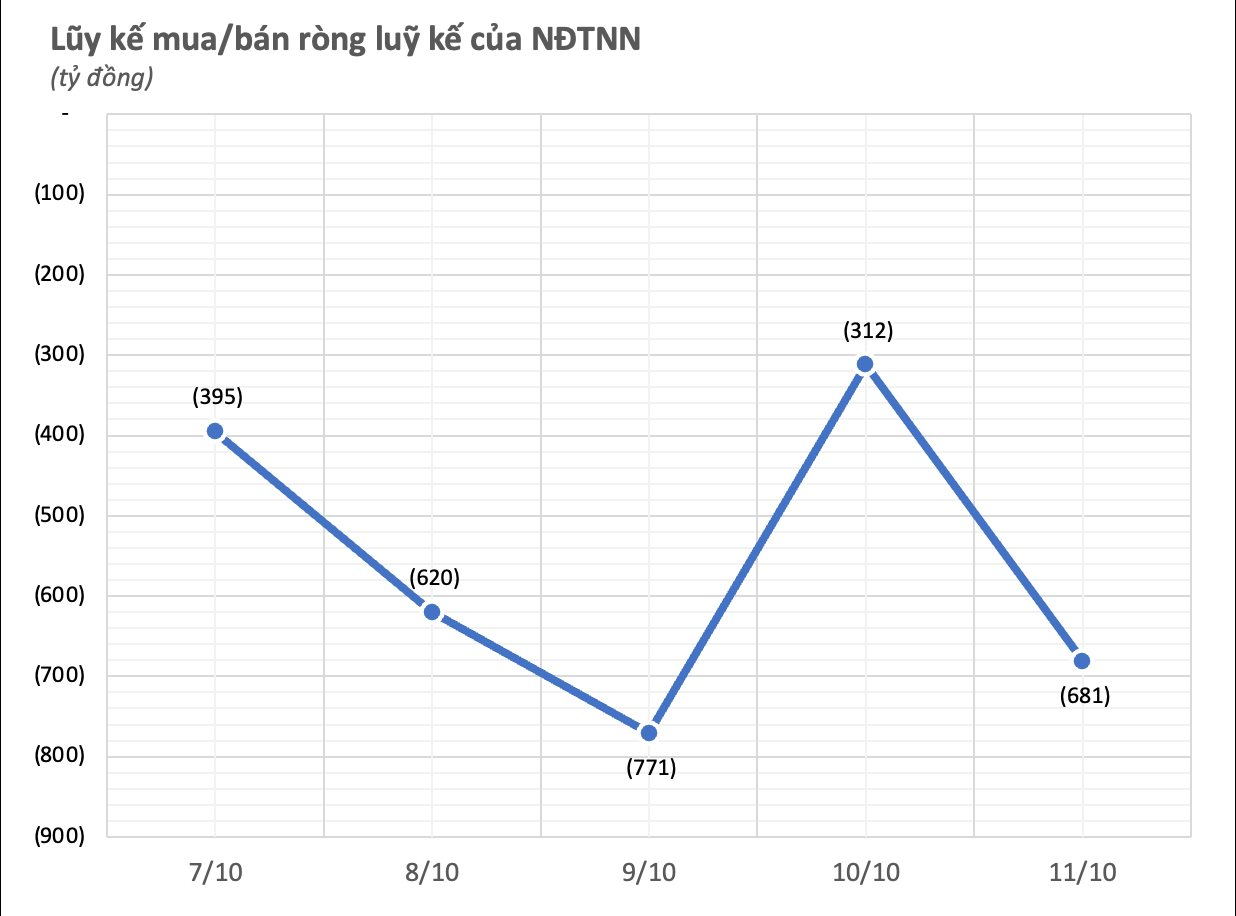 Hai mã chứng khoán bị khối ngoại miệt mài bán ròng hàng trăm tỷ trong tuần 7-11/10- Ảnh 1.