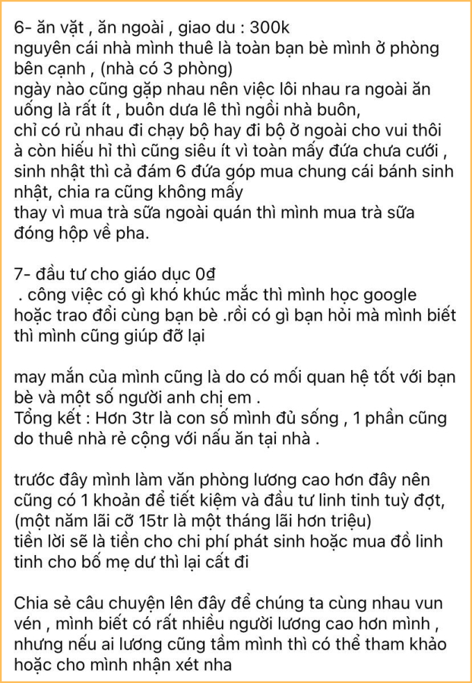 Lương 6 triệu vẫn tiết kiệm được 2-3 triệu: 1 năm shopping tối đa 2 lần, thèm trà sữa thì tự mua về pha- Ảnh 2.