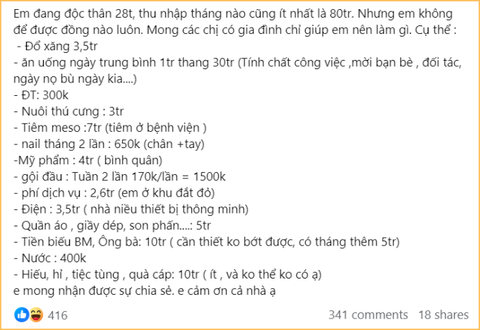 Thu nhập 80 triệu/tháng, ăn 1 triệu/ ngày, không tiết kiệm nổi: Hoá ra vì 1 sai lầm mà tiền không ngừng “bốc hơi”- Ảnh 1.