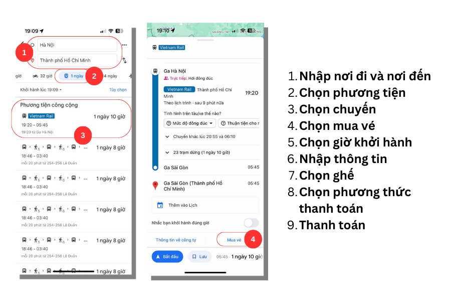 Cách mua vé tàu qua Google Maps- Ảnh 2.