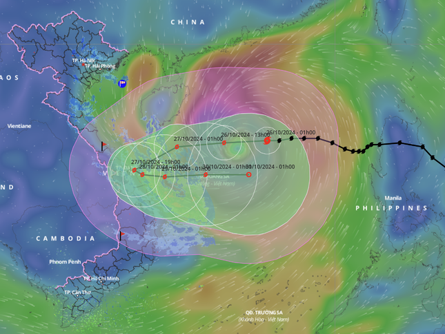 Bão Trà Mi mạnh lên cấp 11, miền Trung mưa dữ dội từ chiều tối nay- Ảnh 1.