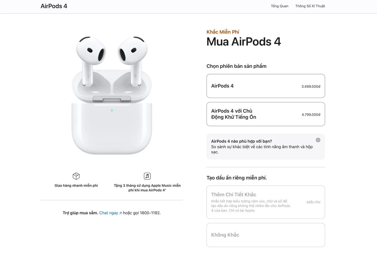 Sau iPhone 16, đến lượt AirPods 4 chính thức lên kệ tại Việt Nam- Ảnh 1.