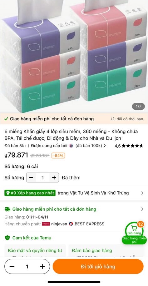 So sánh những món đồ dùng hàng ngày mà các chị em hay mua giữa Temu và các sàn khác, hóa ra là ứng dụng mua sắm mới không hề rẻ như nhiều người nghĩ?- Ảnh 3.