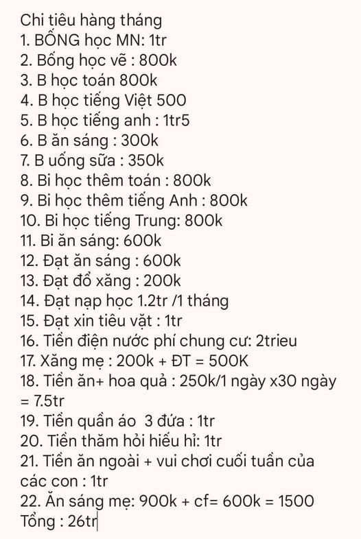 Mỗi tháng kiếm 35 triệu, chỉ tiêu hết 26 triệu nhưng vẫn không dư đồng nào, chẳng biết 9 triệu chạy đâu mất?!- Ảnh 2.