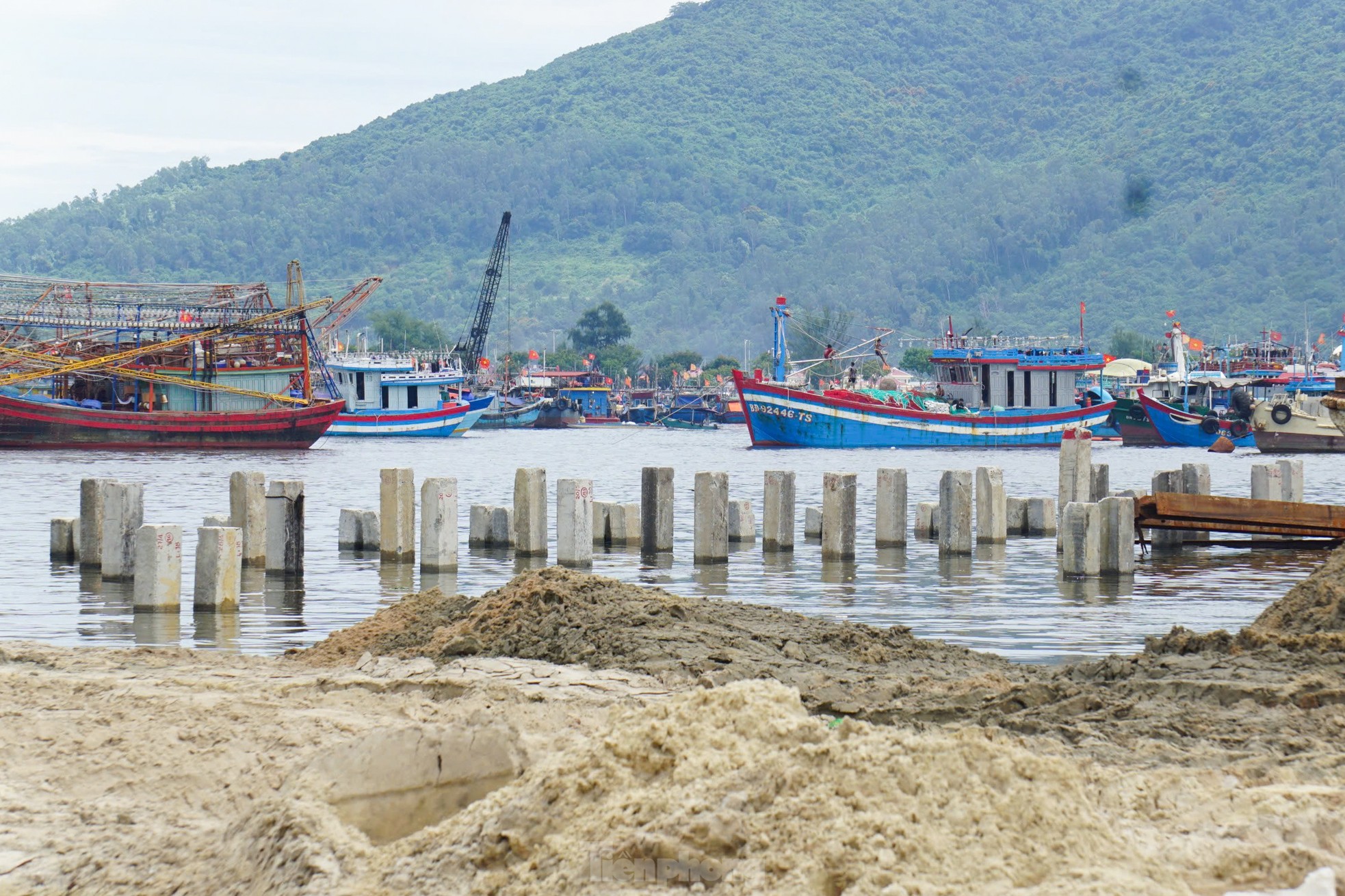 Cận cảnh đại công trường xây dựng trung tâm nghề cá lớn Đà Nẵng- Ảnh 6.