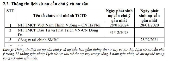 Thay đổi đáng chú ý trên báo cáo CIC: Lịch sử nợ xấu khoản vay, thẻ tín dụng sau bao lâu thì được xóa?- Ảnh 2.