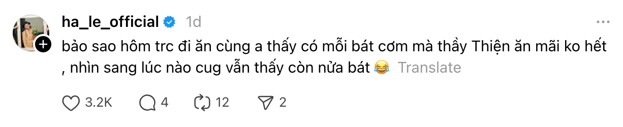 Vợ Rhymastic than thở về thói quen xấu khi ăn cơm của chồng, anh tài Hà Lê cũng phải lên tiếng xác nhận- Ảnh 3.