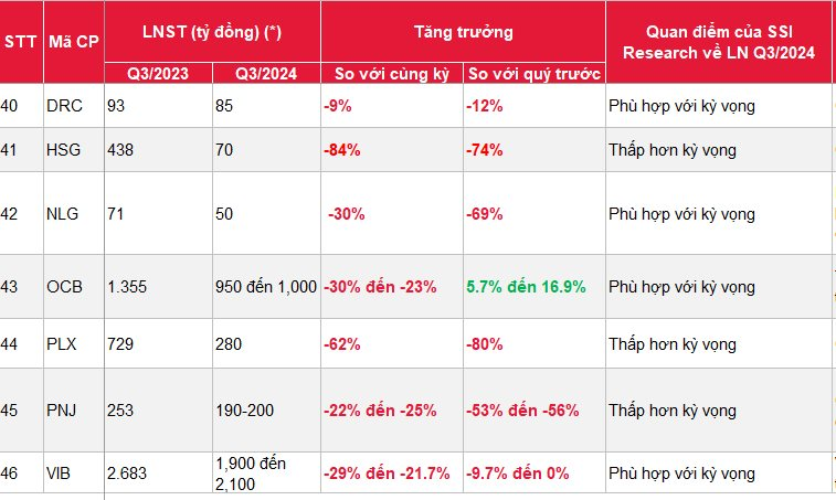 SSI ước tính lợi nhuận của 46 DN 'hot' quý 3/2024: Công ty của một tỷ phú được dự báo lãi tăng hơn 1.200%, hàng loạt cái tên 'quen mặt' có thể giảm- Ảnh 5.