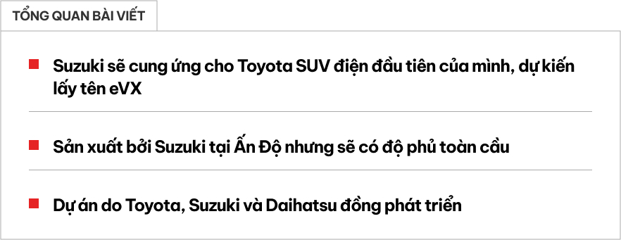 SUV lai Toyota và Suzuki này sắp bán toàn cầu, nếu về Việt Nam dễ thành hàng hot: Ngang cỡ Yaris Cross, chạy 500km/sạc- Ảnh 1.