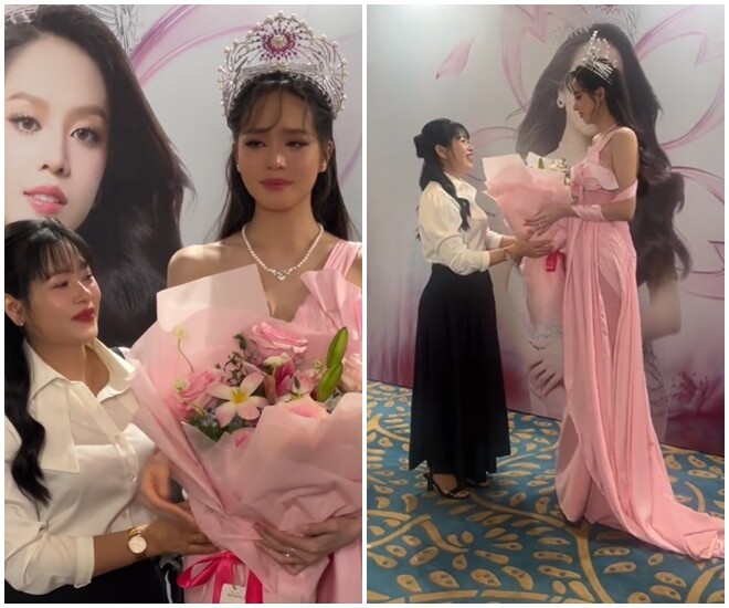 Hoa hậu Thanh Thủy vừa đăng quang Miss International 2024 đã gây chú ý vì "chi tiết khác thường" khi đứng cạnh bố mẹ: Sự thật là gì?- Ảnh 4.