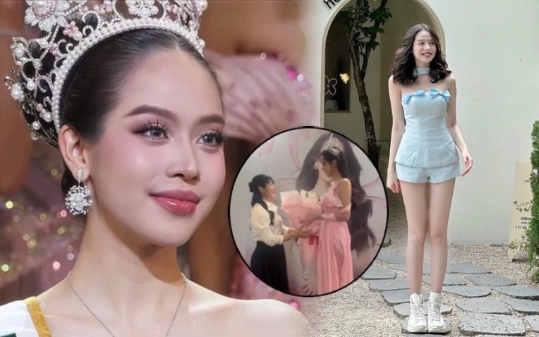 Hoa hậu Thanh Thủy vừa đăng quang Miss International 2024 đã gây chú ý vì "chi tiết khác thường" khi đứng cạnh bố mẹ: Sự thật là gì?- Ảnh 1.