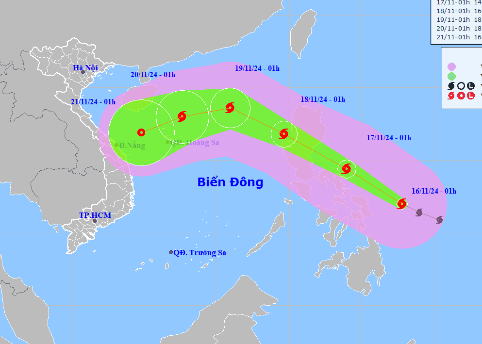 Bão Manyi mạnh cấp 15 sắp vào Biển Đông- Ảnh 1.