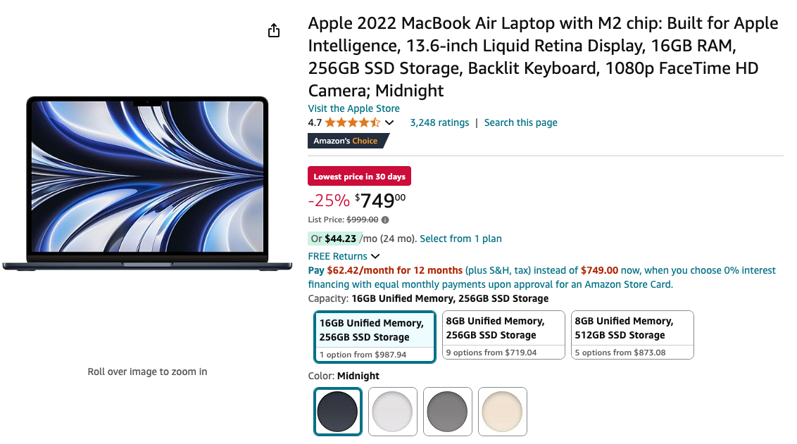 MacBook Air M2 với RAM 16GB lại vừa có mức giá "đáy" kỷ lục mới trước thềm Black Friday- Ảnh 1.