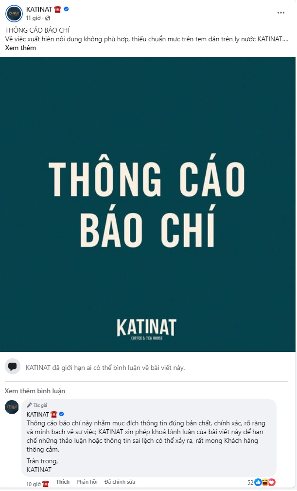 "Phốt" mới của Katinat: phải lên tiếng ngay trong đêm, nhân viên bị sa thải lập tức, quản lý bị nhắc nhở, chiếc cốc hồng đang nổi một lần nữa “dậy sóng”- Ảnh 1.