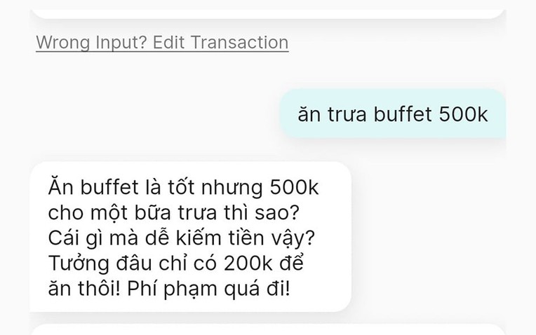 Một ứng dụng quản lý chi tiêu bằng AI đang gây sốt dân mạng Việt: Nhắc 'cực gắt' mỗi lần lỡ chi nhiều tiền, cảm giác như bị mẹ mắng!- Ảnh 1.