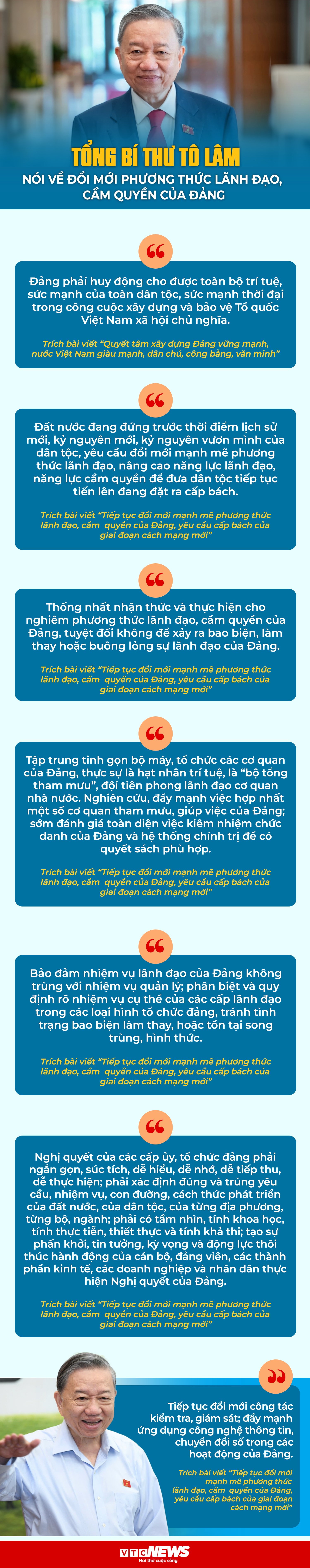 Tổng Bí thư Tô Lâm nói về đổi mới phương thức lãnh đạo, cầm quyền của Đảng- Ảnh 1.