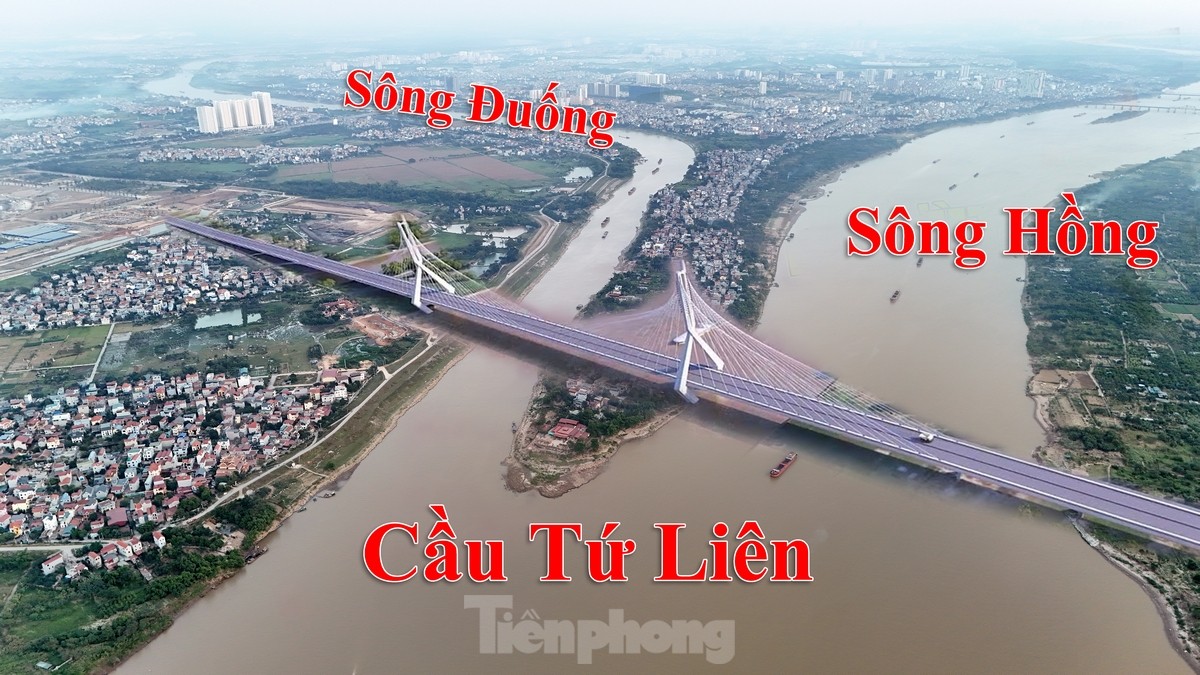 Toàn cảnh vị trí dự kiến xây dựng cầu Tứ Liên qua sông Hồng- Ảnh 4.