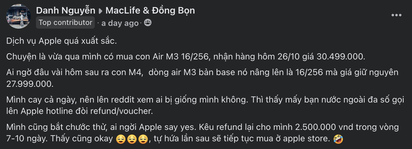 Apple hoàn tiền cho người Việt “mua hớ” MacBook Air giá đắt- Ảnh 1.