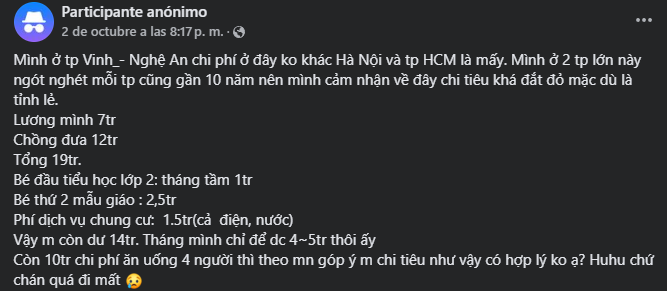 Thu nhập 19 triệu/tháng ở TP. Vinh, chi tiêu cho gia đình 4 người mà không tiết kiệm được bao nhiêu- Ảnh 1.