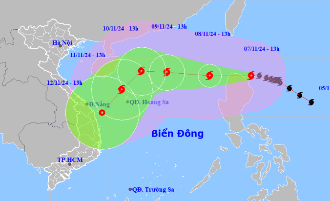 Bão Yinxing đạt cường độ cực đại cấp 15, giật trên cấp 17, di chuyển "lạ thường" tiến về Biển Đông- Ảnh 1.