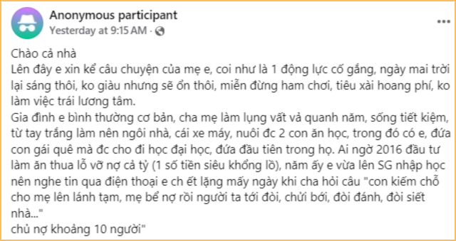 Vừa đi học vừa đi làm giúp việc, 5 năm cùng mẹ trả hết khoản nợ 1 tỷ: Cô gái 26 tuổi khiến hàng ngàn người rơi nước mắt- Ảnh 1.