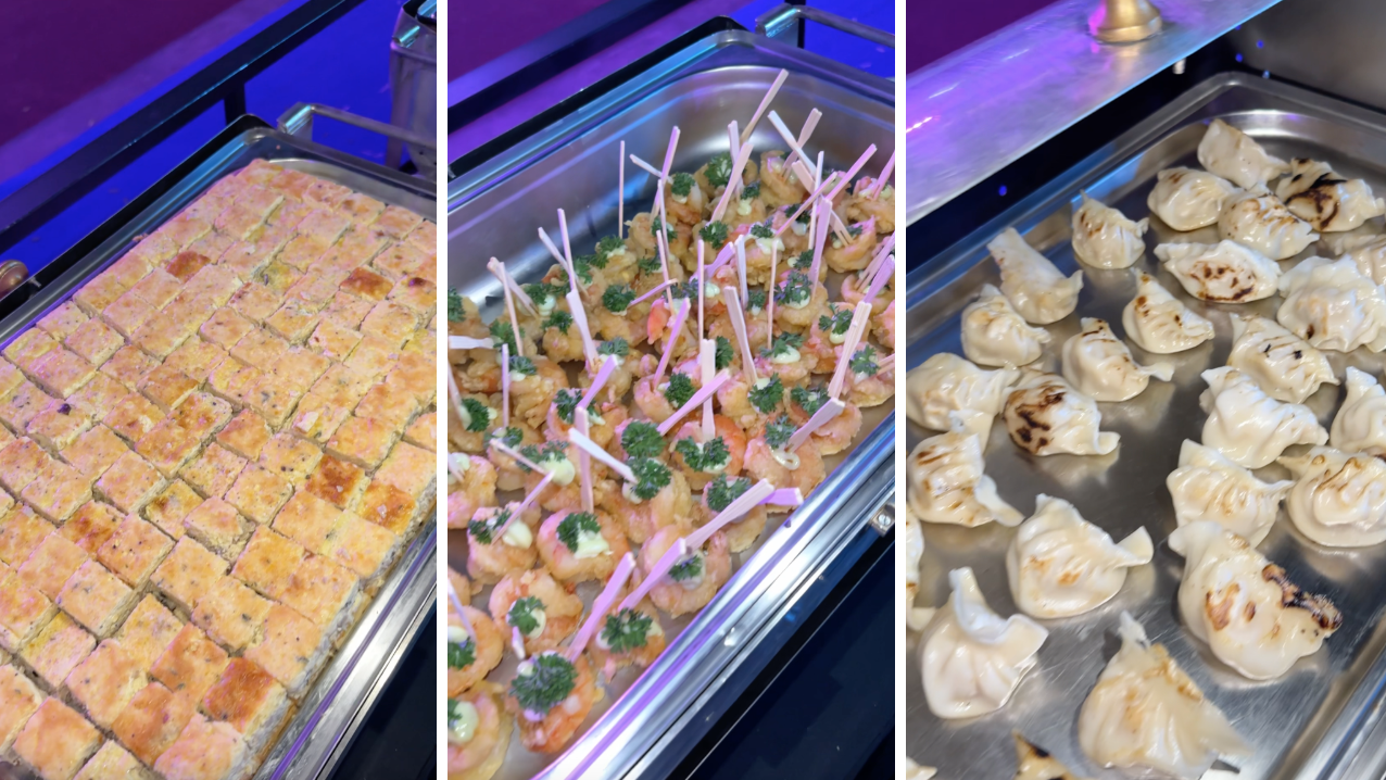 Cận cảnh quầy buffet của hạng vé 10 triệu concert Anh Trai Say Hi: Tiệc finger food sang chảnh đủ món- Ảnh 1.