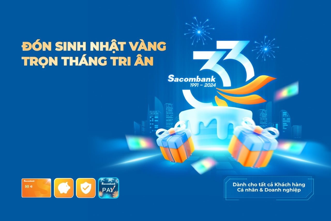 Sacombank chi hơn 33 tỷ đồng tri ân khách hàng mừng sinh nhật 33 tuổi- Ảnh 1.