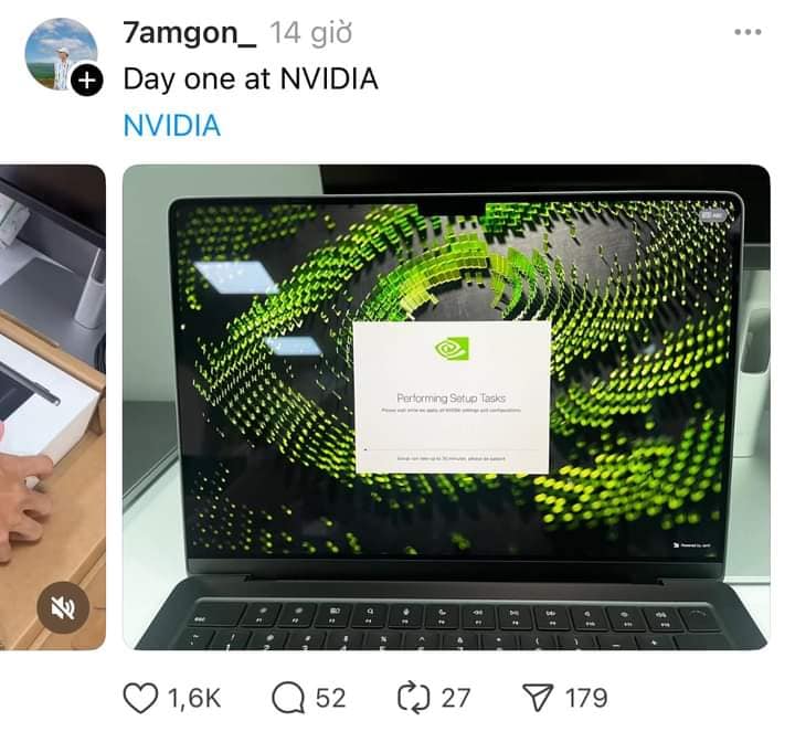 Nhân viên NVIDIA Việt Nam khoe đãi ngộ "khủng": Được cấp MacBook Pro đắt tiền ngay ngày đầu làm việc- Ảnh 1.