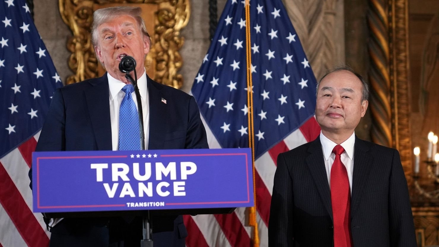 Masayoshi Son học tập Elon Musk, đặt cược 100 tỷ USD vào ông Donald Trump bất chấp tài sản chỉ có 33 tỷ USD, có thể phải đi vay nợ và bán tháo cổ phiếu- Ảnh 1.