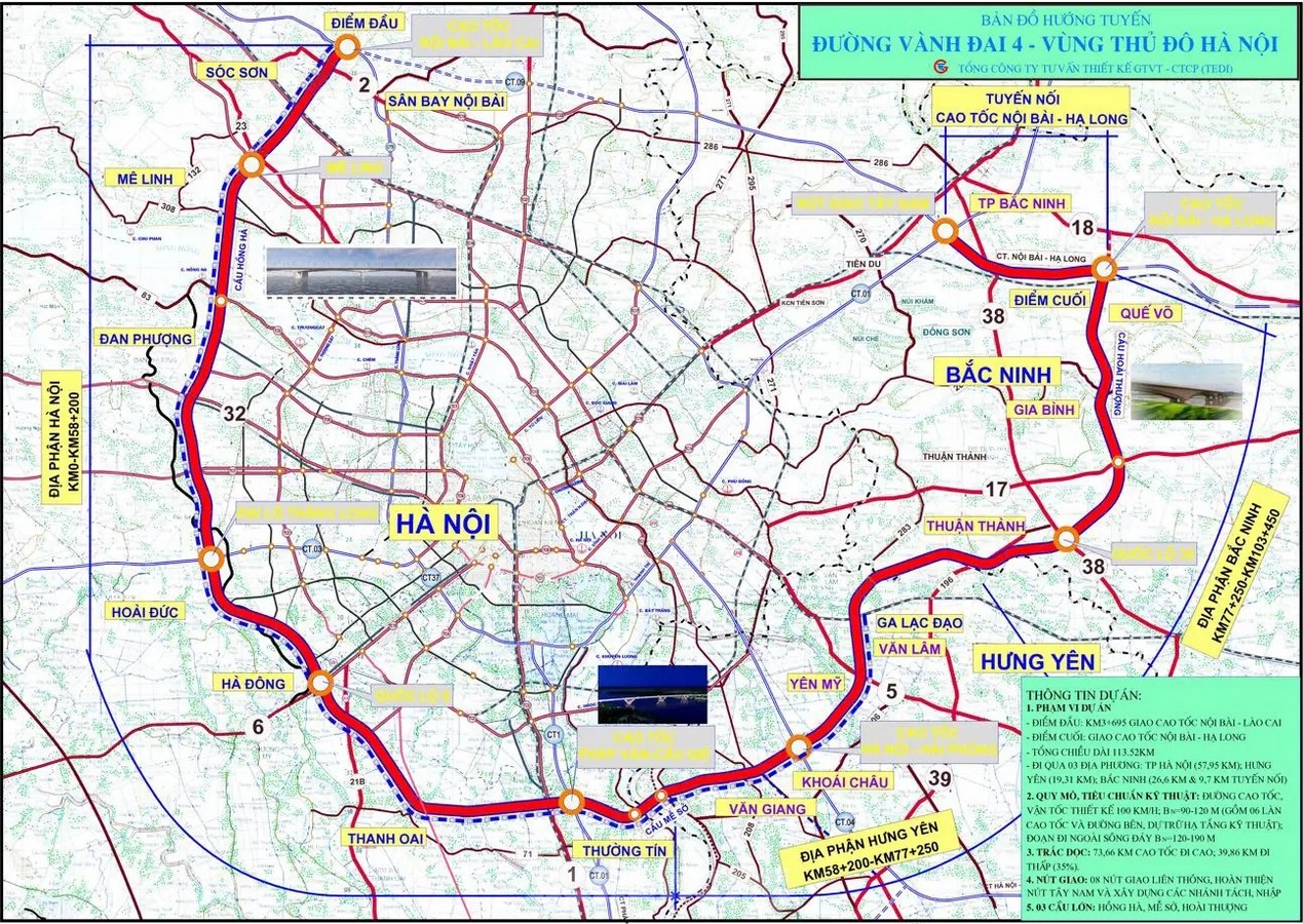 Tiến độ đường Vành đai 4 - Vùng Thủ đô chạy qua quận Hà Đông- Ảnh 1.