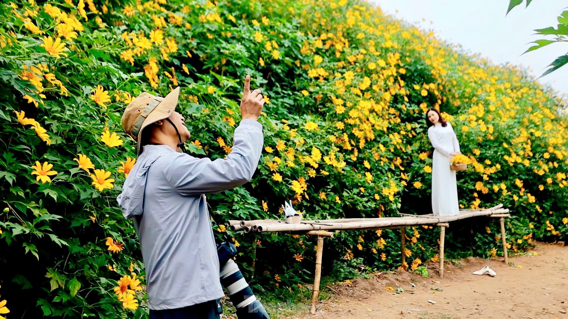 Chiêm ngưỡng vẻ đẹp hoa tam giác mạch, dã quỳ vàng nở rộ giữa lòng Thủ đô- Ảnh 7.