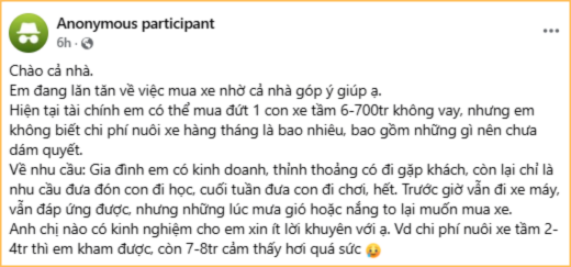 Có 700 triệu, tính mua 1 thứ nhưng vẫn còn lăn tăn, CĐM đồng lòng khuyên cặp vợ chồng này nên tiêu tiền- Ảnh 1.