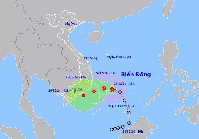 Bão số 10 sẽ đi vào vùng biển Khánh Hòa đến Bình Thuận từ sáng mai- Ảnh 1.