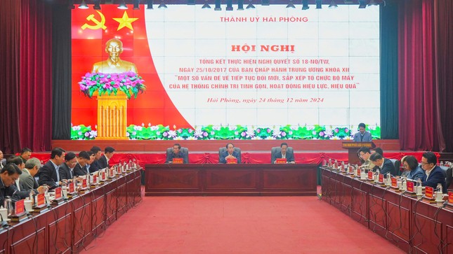 Hải Phòng giảm 10 đảng bộ, 7 sở ngành sau sắp xếp, tinh gọn- Ảnh 1.