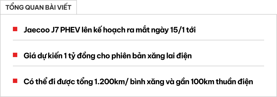 Jaecoo J7 ra mắt Việt Nam tháng sau: Giá tạm tính 1 tỷ đồng, chạy 1.200km/bình xăng, cạnh tranh CR-V- Ảnh 1.