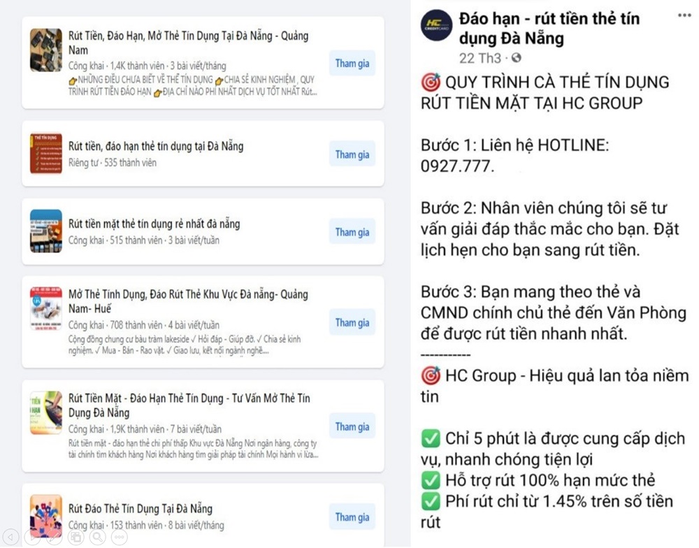 Mở dịch vụ “rút tiền - đáo hạn thẻ tín dụng” rồi chạy quảng cáo trên facebook, loạt đối tượng bị xử phạt nặng- Ảnh 1.