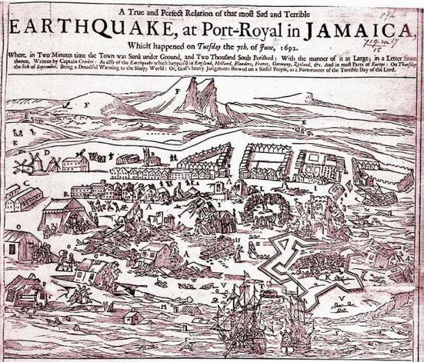 Tin tức về trận động đất ở Port Royal năm 1692. Ảnh: Wikimedia
