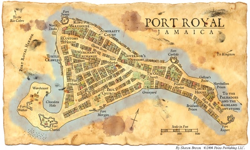 Bản đồ của Port Royal. Ảnh: Sharon Brown