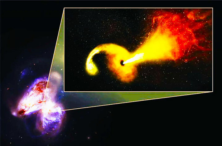 Lỗ đen quái vật nổi cơn thịnh nộ 'quậy' thiên hà chủ - Ảnh 1.