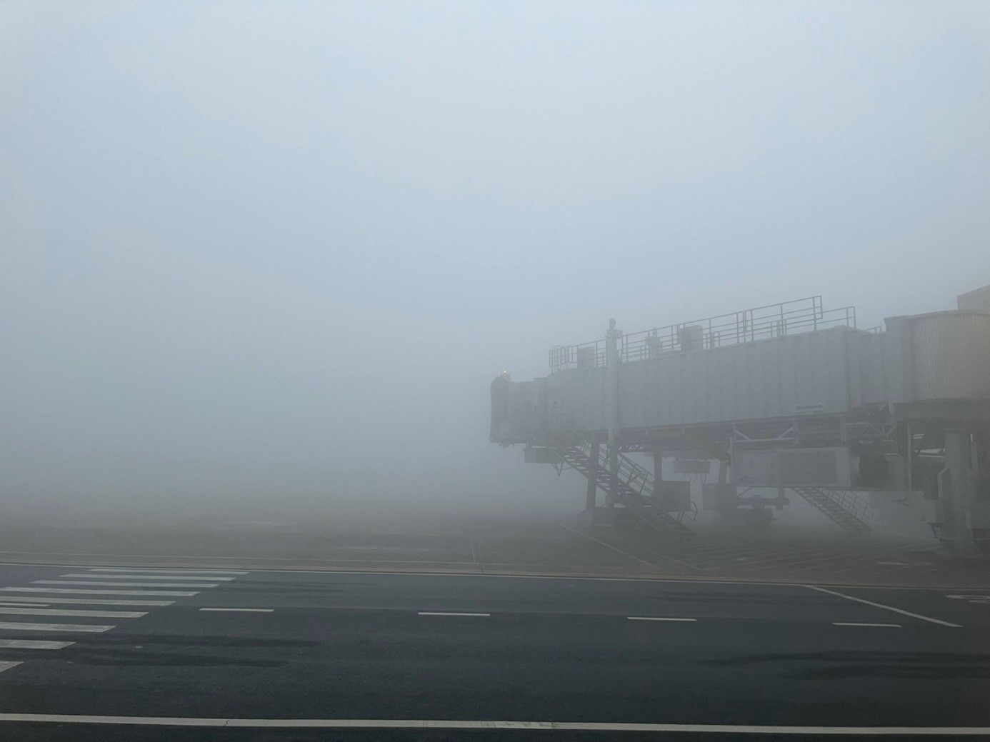 Sương mù dày đặc tại sân bay Nội Bài, ngành hàng không họp khẩn- Ảnh 1.