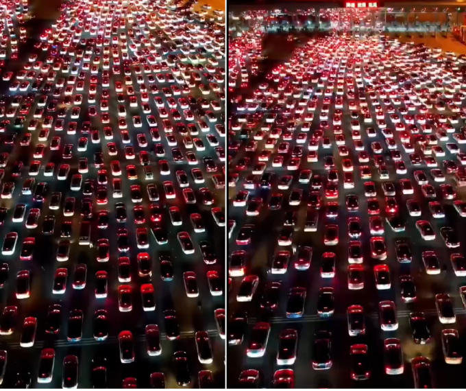 Choáng với hình ảnh xe cộ chật cứng trong mùa Xuân vận tại Trung Quốc, người dân vẫn được khen vì một điều- Ảnh 1.