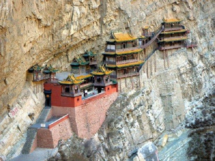 'Ngôi chùa nguy hiểm nhất Trung Quốc' cheo leo trên vách núi hơn 1.500 năm- Ảnh 6.